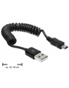 KABEL USB AM-MINI 2.0 SPIRALA 20-60CM DELOCK - nr 15