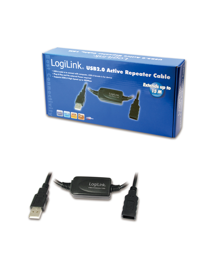 LOGILINK Kabel repeater USB 2.0  15m główny
