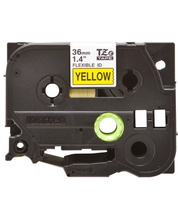 Taśma Brother 36mm BLACK ON YELLOW FLEXIBLE ID