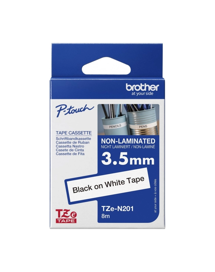 Taśma Brother 3.5mm BLACK  ON WHITE NON LAMINATED główny