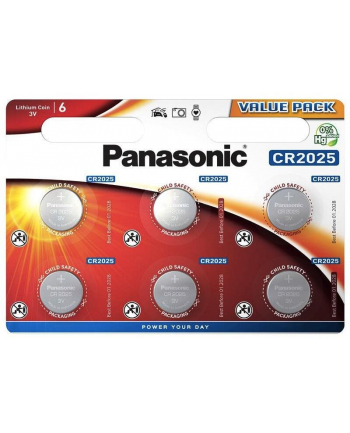 Bateria Panasonic CR2025 | 6 szt. | blister