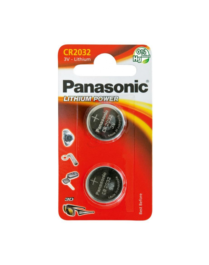 Bateria Panasonic CR2032 | 2 szt. | blister główny