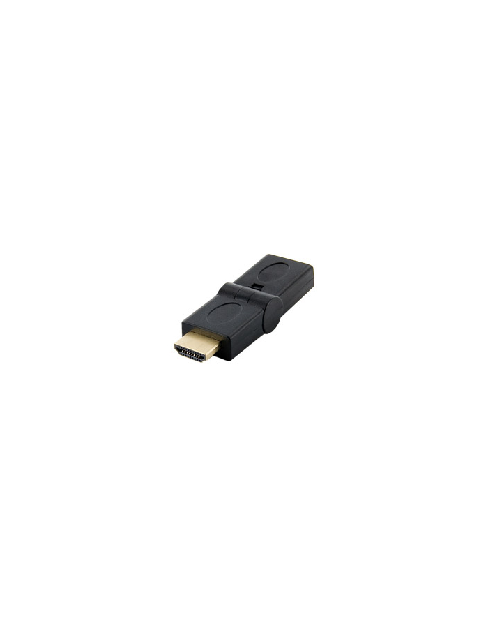 4World Adapter HDMI [M] > HDMI [F], angled 180°, czarny główny
