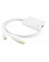 4World Adapter mini DisplayPort [M] + USB [M] > HDMI [F], 0.5m, biały - nr 1