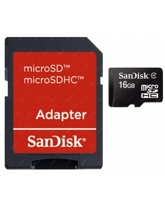 SANDISK MICRO SD 16GB Class 4 + ADAPTER główny