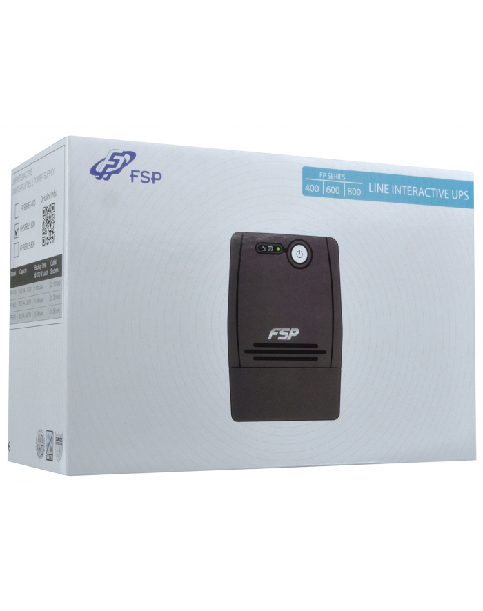 Fortron FSP Line Interactive UPS FP-800/ 800VA, 480W/ AVR/ 2 Schuko Output Sockets główny