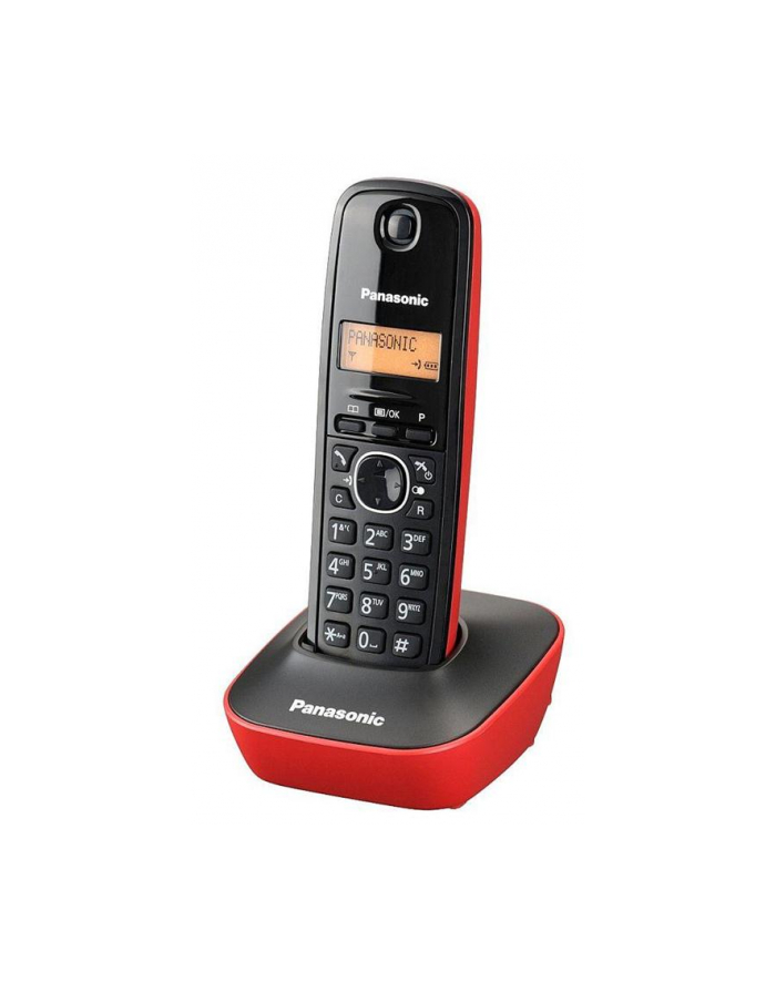 TELEFON PANASONIC KX-TG 1611PDR czerwono czarny główny