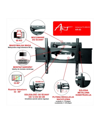 UCHWYT DO LCD/LED 32-60 ART AR-65