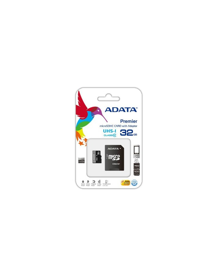 ADATA karta pamięci micro SDHC UHS-I 32GB (Video Full HD)+ SDHC Adapter główny