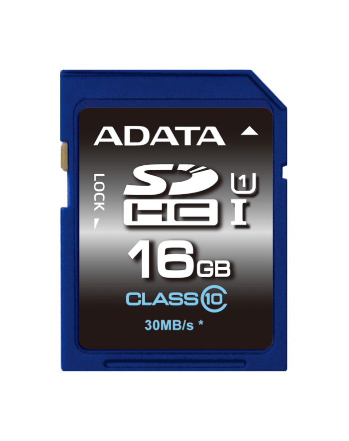 ADATA karta pamięci 16GB SDHC UHS-1 Class 10 (Transfer do 30MB/s) HD PHOTO/VIDEO główny