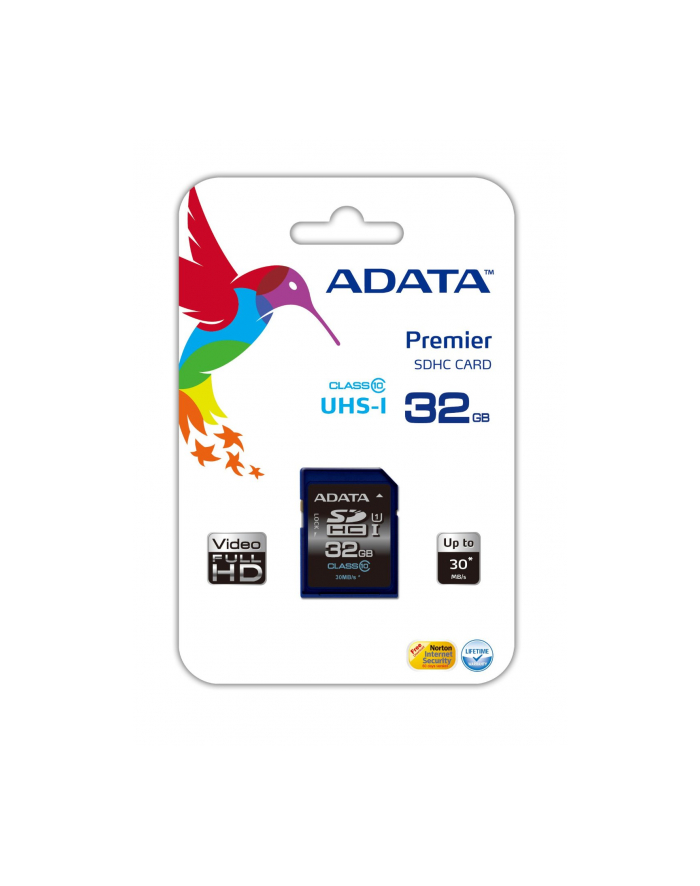 ADATA karta pamięci 32GB SDHC UHS-1 Class 10 (Transfer do 30MB/s) HD PHOTO/VIDEO główny