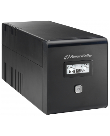 Power Walker UPS Line-Interactive 1000VA 2x SCHUKO, 2x IEC, RJ11/RJ45, USB, LCD
