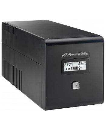 Power Walker UPS Line-Interactive 1000VA 2x SCHUKO, 2x IEC, RJ11/RJ45, USB, LCD