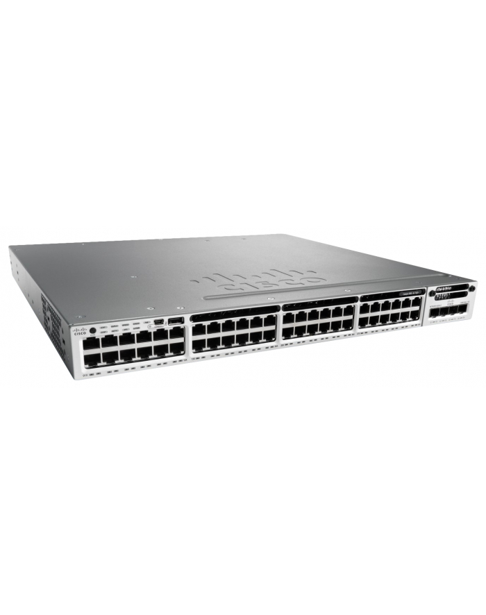 Cisco Catalyst 3850 48 Port 10/100/1000 PoE+, 715W AC PS, LAN Base główny