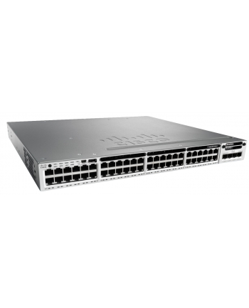 Cisco Catalyst 3850 48 Port 10/100/1000 Data, 350W AC PS, LAN Base