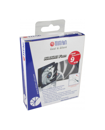 TITAN WENTYLATOR DO ZASILACZA/OBUDOWY 92X92X25MM PWM 12V ŁOŻYSKO Z-BEARING SERIA KUKRI