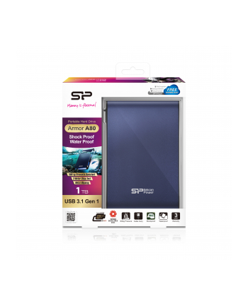 Dysk Silicon Power ARMOR A80 1TB 2.5'' USB3.0 PANCERNY Blue nr 1