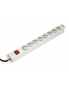 Listwa zasilająca PDU 19'''', 1U, 8 gniazd 2P+Z, 16A, 4000W aluminiowa, wyłącznik, 1,8m - nr 7