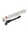 Listwa zasilająca PDU 19'''', 1U, 8 gniazd 2P+Z, 16A, 4000W aluminiowa, wyłącznik, 1,8m - nr 8