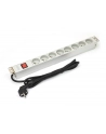 Listwa zasilająca PDU 19'''', 1U, 8 gniazd 2P+Z, 16A, 4000W aluminiowa, wyłącznik, 1,8m - nr 5
