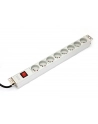 Listwa zasilająca PDU 19'''', 1U, 8 gniazd 2P+Z, 16A, 4000W aluminiowa, wyłącznik, 1,8m - nr 6