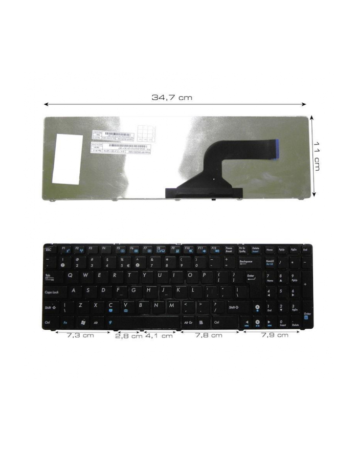 Klawiatura do notebooka ASUS K52 K52J K52JK K52JR K52F BLACK główny