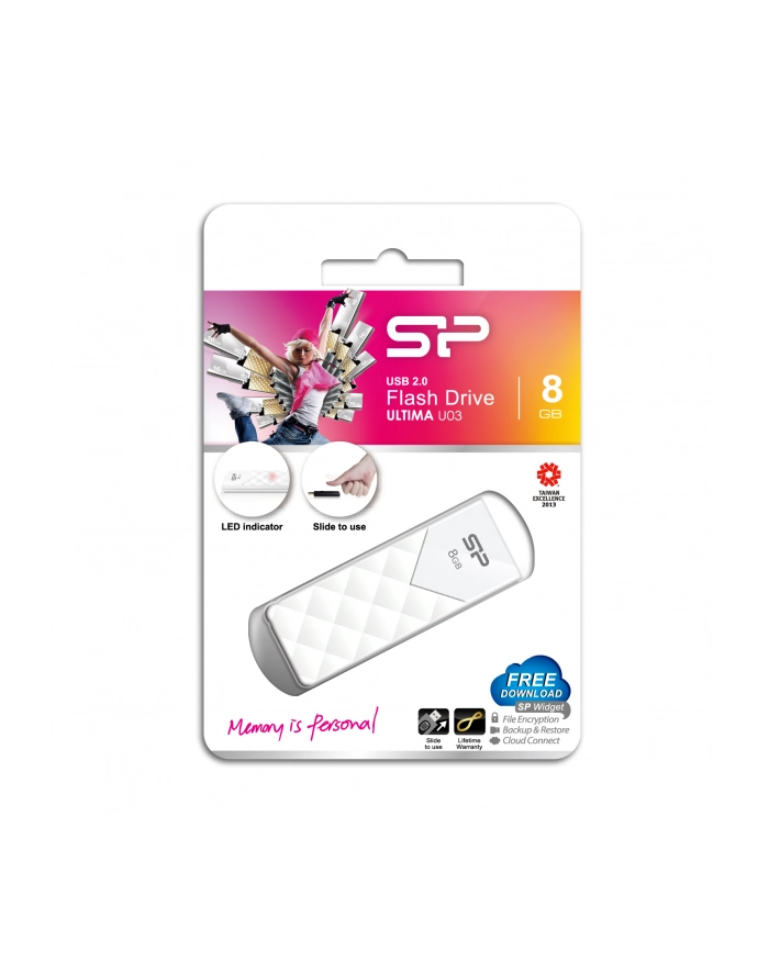 ULTIMA U03 8GB USB 2.0 LUX/LED/WHITE główny