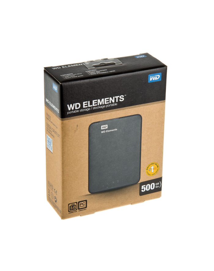 Dysk zewnętrzny WD Elements Portable 3.0, 2.5”, 500GB, USB 3.0, czarny główny
