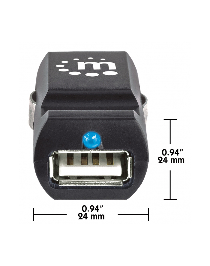 Manhattan Ładowarka USB samochodowa high-power 2.1A, do iPad, iPhone główny