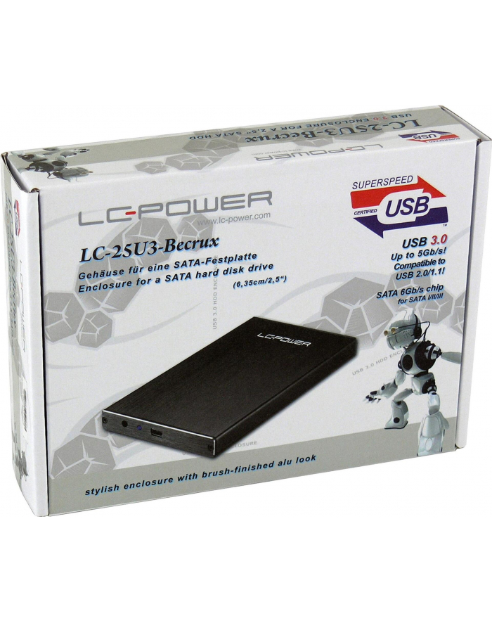OBUDOWA LC-POWER 2,5S'''' LC-25U3-BECRUX USB 3.0 SATA-600 CZARNA główny