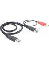 Kabel USB 3.0 AM(M)+Power AM(M)->AM(M) 60cm - nr 23