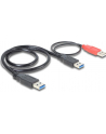 Kabel USB 3.0 AM(M)+Power AM(M)->AM(M) 60cm - nr 25