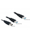 Kabel USB 3.0 AM(M)+Power AM(M)->AM(M) 60cm - nr 2