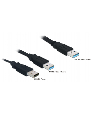 Kabel USB 3.0 AM(M)+Power AM(M)->AM(M) 60cm