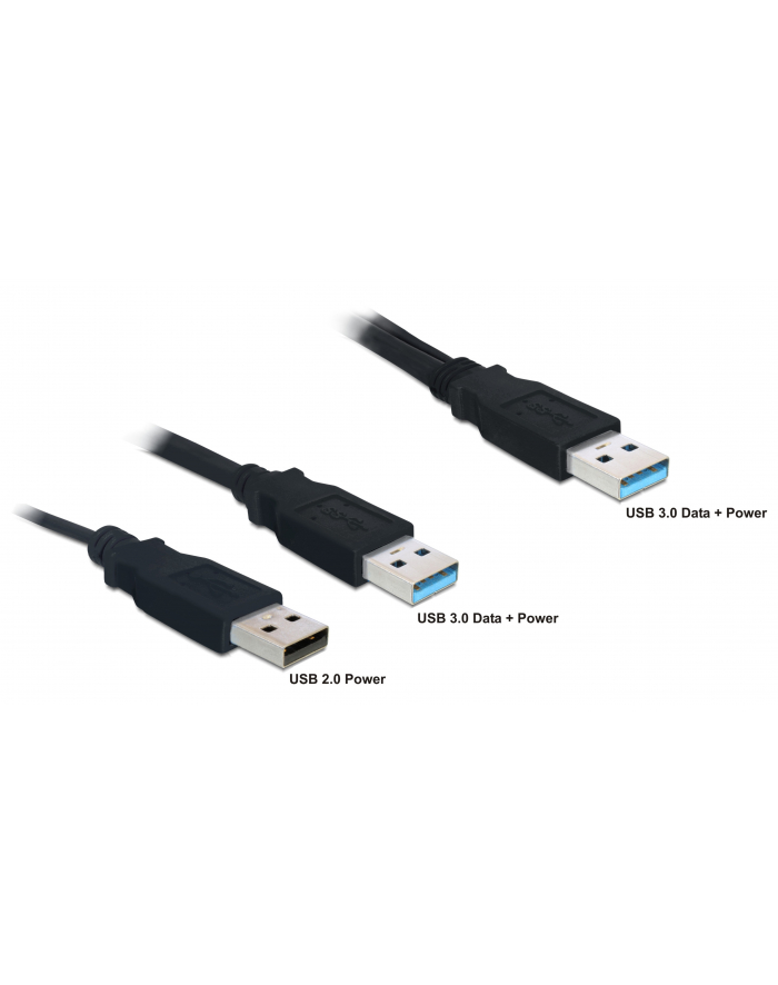 Kabel USB 3.0 AM(M)+Power AM(M)->AM(M) 60cm główny