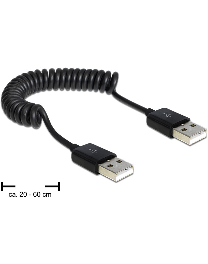 Kabel USB AM-AM Spirala 20-60cm główny