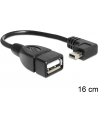 Kabel USB Mini B(M) kątowy->A(F) OTG 16cm - nr 11