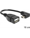 Kabel USB Mini B(M) kątowy->A(F) OTG 16cm - nr 12