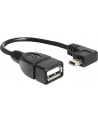 Kabel USB Mini B(M) kątowy->A(F) OTG 16cm - nr 13