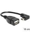 Kabel USB Mini B(M) kątowy->A(F) OTG 16cm - nr 16
