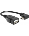 Kabel USB Mini B(M) kątowy->A(F) OTG 16cm - nr 17