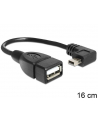 Kabel USB Mini B(M) kątowy->A(F) OTG 16cm - nr 1