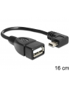 Kabel USB Mini B(M) kątowy->A(F) OTG 16cm - nr 25