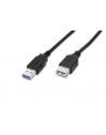 Przedłużacz USB3.0 SuperSpeed, USB A wtyk / USB A gniazdo, Cu AWG 28, 2x ekranowane, dł. 3.0m - nr 1