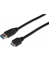 Kabel USB3.0 SuperSpeed, USB A wtyk / USB B Micro wtyk, Cu AWG 28, 2x ekranowane, dł. 1.0m - nr 11