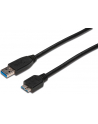 Kabel USB3.0 SuperSpeed, USB A wtyk / USB B Micro wtyk, Cu AWG 28, 2x ekranowane, dł. 1.0m - nr 9