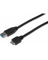 Kabel USB3.0 SuperSpeed, USB A wtyk / USB B Micro wtyk, Cu AWG 28, 2x ekranowane, dł. 2.0m - nr 10