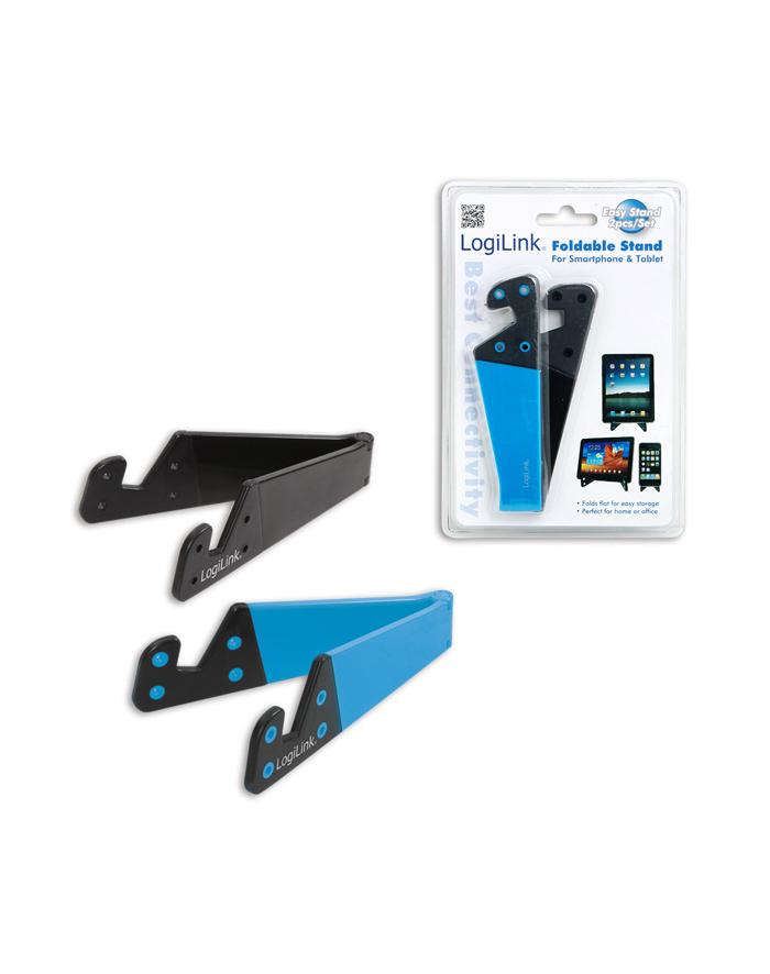 Mini stojak pod tablet, telefon  niebiesko/czarny główny