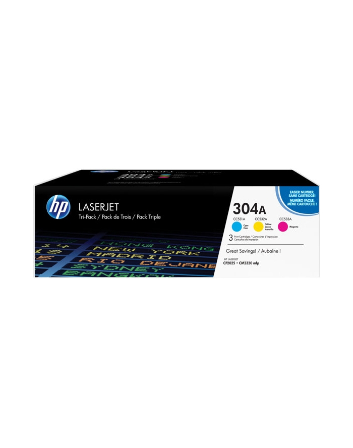 Toner HP 304A, do LJ, CYM 3-pak, CF372AM główny