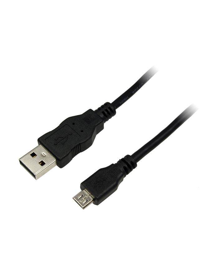 LOGILINK - Kabel USB 2.0 Typ-A męski do Typ- micro B męski dł. 0,6m, czarny główny